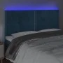 Kopfteil mit LED-Beleuchtung, dunkelblauer Samt, 200 x 5 x 118/128 cm von , Kopf- und Fußteile - Ref: Foro24-3122354, Preis: ...