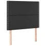 Headboard with LED lights black synthetic leather 80x5x118/128 cm by , Headboards and footboards - Ref: Foro24-3122356, Price...