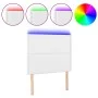 Headboard with LED lights white synthetic leather 90x5x118/128 cm by , Headboards and footboards - Ref: Foro24-3122363, Price...