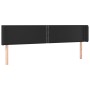 Kopfteil mit LED, schwarzem Kunstleder, 183 x 16 x 78/88 cm von , Kopf- und Fußteile - Ref: Foro24-3123198, Preis: 64,65 €, R...