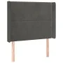 Cabecero con LED de terciopelo gris oscuro 93x16x118/128 cm de , Cabeceros y pies de cama - Ref: Foro24-3123945, Precio: 68,7...