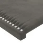 Dunkelgraues Samtkopfteil mit LED 93x16x118/128 cm von , Kopf- und Fußteile - Ref: Foro24-3123945, Preis: 68,79 €, Rabatt: %