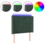 Cabecero con LED de terciopelo verde oscuro 103x16x118/128 cm de , Cabeceros y pies de cama - Ref: Foro24-3123953, Precio: 90...