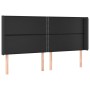 Kopfteil mit LED, schwarzem Kunstleder, 163 x 16 x 118/128 cm von , Kopf- und Fußteile - Ref: Foro24-3124004, Preis: 121,24 €...