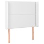 Kopfteil mit LED, weißem Kunstleder, 93 x 16 x 118/128 cm von , Kopf- und Fußteile - Ref: Foro24-3123987, Preis: 90,52 €, Rab...