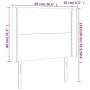 Kopfteil mit LED, weißem Kunstleder, 93 x 16 x 118/128 cm von , Kopf- und Fußteile - Ref: Foro24-3123987, Preis: 90,52 €, Rab...