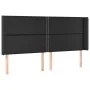 Headboard with LED black synthetic leather 183x16x118/128 cm by , Headboards and footboards - Ref: Foro24-3124010, Price: 107...