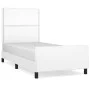 Bed frame with headboard white synthetic leather 80x200cm by , Beds and slatted bases - Ref: Foro24-3125477, Price: 150,39 €,...