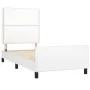 Bed frame with headboard white synthetic leather 80x200cm by , Beds and slatted bases - Ref: Foro24-3125477, Price: 150,39 €,...