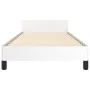 Bed frame with headboard white synthetic leather 80x200cm by , Beds and slatted bases - Ref: Foro24-3125477, Price: 150,39 €,...