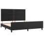 Bettgestell mit Kopfteil aus schwarzem Kunstleder 160x200cm von , Betten und Lattenroste - Ref: Foro24-3125518, Preis: 220,99...