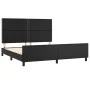 Estructura de cama con cabecero cuero sintético negro 160x200cm de , Camas y somieres - Ref: Foro24-3125518, Precio: 218,11 €...