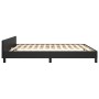 Bettgestell mit Kopfteil aus schwarzem Kunstleder 160x200cm von , Betten und Lattenroste - Ref: Foro24-3125518, Preis: 220,99...