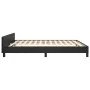 Estructura de cama con cabecero cuero sintético negro 160x200cm de , Camas y somieres - Ref: Foro24-3125518, Precio: 218,11 €...