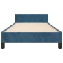 Dark blue velvet bed frame with headboard 90x200 cm by , Beds and slatted bases - Ref: Foro24-3125676, Price: 138,51 €, Disco...