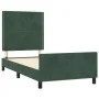 Dark green velvet bed frame with headboard 90x190 cm by , Beds and slatted bases - Ref: Foro24-3125669, Price: 137,12 €, Disc...