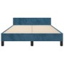 Estructura cama con cabecero terciopelo azul oscuro 120x200cm de , Camas y somieres - Ref: Foro24-3125688, Precio: 156,42 €