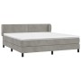 Box spring bed with light gray velvet mattress 180x200 cm by , Beds and slatted bases - Ref: Foro24-3127445, Price: 513,58 €,...