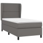Box spring bed with gray synthetic leather mattress 80x200 cm by , Beds and slatted bases - Ref: Foro24-3128941, Price: 324,8...