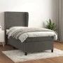 Box spring bed with dark gray velvet mattress 90x190 cm by , Beds and slatted bases - Ref: Foro24-3129124, Price: 311,08 €, D...