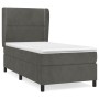 Box spring bed with dark gray velvet mattress 90x190 cm by , Beds and slatted bases - Ref: Foro24-3129124, Price: 328,64 €, D...