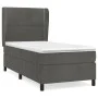 Box spring bed with dark gray velvet mattress 90x190 cm by , Beds and slatted bases - Ref: Foro24-3129124, Price: 311,08 €, D...