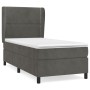 Box spring bed with dark gray velvet mattress 90x200 cm by , Beds and slatted bases - Ref: Foro24-3129130, Price: 330,78 €, D...