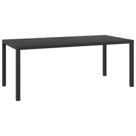 Schwarzer Gartentisch aus Aluminium und WPC, 185 x 90 x 74 cm von vidaXL, Gartentische - Ref: Foro24-42792, Preis: 276,76 €, ...