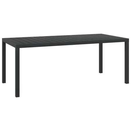 Black aluminum and WPC garden table 185x90x74 cm by vidaXL, Garden tables - Ref: Foro24-42792, Price: 271,15 €, Discount: %