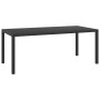 Black aluminum and WPC garden table 185x90x74 cm by vidaXL, Garden tables - Ref: Foro24-42792, Price: 276,76 €, Discount: %