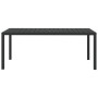 Black aluminum and WPC garden table 185x90x74 cm by vidaXL, Garden tables - Ref: Foro24-42792, Price: 276,76 €, Discount: %