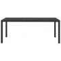Black aluminum and WPC garden table 185x90x74 cm by vidaXL, Garden tables - Ref: Foro24-42792, Price: 271,15 €, Discount: %