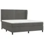 Box spring bed with dark gray velvet mattress 180x200 cm by , Beds and slatted bases - Ref: Foro24-3129166, Price: 558,28 €, ...