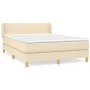 Boxspringbett mit cremefarbener Stoffmatratze 140x190 cm von , Betten und Lattenroste - Ref: Foro24-3130110, Preis: 414,72 €,...