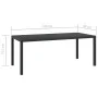 Black aluminum and WPC garden table 185x90x74 cm by vidaXL, Garden tables - Ref: Foro24-42792, Price: 271,15 €, Discount: %