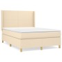 Boxspringbett mit cremefarbener Stoffmatratze 140x190 cm von , Betten und Lattenroste - Ref: Foro24-3131830, Preis: 502,40 €,...