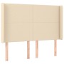 Box spring bed with cream fabric mattress 140x190 cm by , Beds and slatted bases - Ref: Foro24-3131830, Price: 502,40 €, Disc...