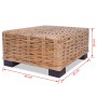 Couchtisch aus natürlichem Rattan 45x45x30 cm– von vidaXL, Couchtisch - Ref: Foro24-244627, Preis: 89,02 €, Rabatt: %