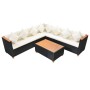 5-teiliges Gartenmöbel-Set und schwarze synthetische Rattankissen von vidaXL, Gartensets - Ref: Foro24-42997, Preis: 768,80 €...