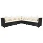 5-teiliges Gartenmöbel-Set und schwarze synthetische Rattankissen von vidaXL, Gartensets - Ref: Foro24-42997, Preis: 759,88 €...