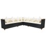 5-teiliges Gartenmöbel-Set und schwarze synthetische Rattankissen von vidaXL, Gartensets - Ref: Foro24-42997, Preis: 768,80 €...