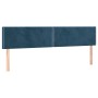 Cama box spring colchón y LED terciopelo azul oscuro 180x200 cm de , Camas y somieres - Ref: Foro24-3134361, Precio: 529,87 €...