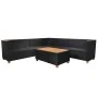 5-teiliges Gartenmöbel-Set und schwarze synthetische Rattankissen von vidaXL, Gartensets - Ref: Foro24-42997, Preis: 759,88 €...