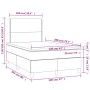 Box spring bed with mattress and LED dark blue velvet 120x200 cm by , Beds and slatted bases - Ref: Foro24-3136057, Price: 40...