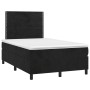 Box spring bed with mattress and LED black velvet 120x200 cm by , Beds and slatted bases - Ref: Foro24-3136055, Price: 405,56...