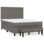 Box spring bed with gray synthetic leather mattress 140x200 cm by , Beds and slatted bases - Ref: Foro24-3137549, Price: 547,...