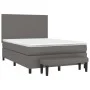 Box spring bed with gray synthetic leather mattress 140x200 cm by , Beds and slatted bases - Ref: Foro24-3137549, Price: 547,...