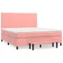 Cama box spring con colchón terciopelo rosa 160x200 cm de , Camas y somieres - Ref: Foro24-3137736, Precio: 564,94 €, Descuen...