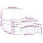 Box spring bed with dark blue velvet mattress 140x200 cm by , Beds and slatted bases - Ref: Foro24-3137729, Price: 511,15 €, ...