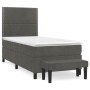 Boxspringbett mit dunkelgrauer Samtmatratze 90x200 cm von , Betten und Lattenroste - Ref: Foro24-3137762, Preis: 343,99 €, Ra...
